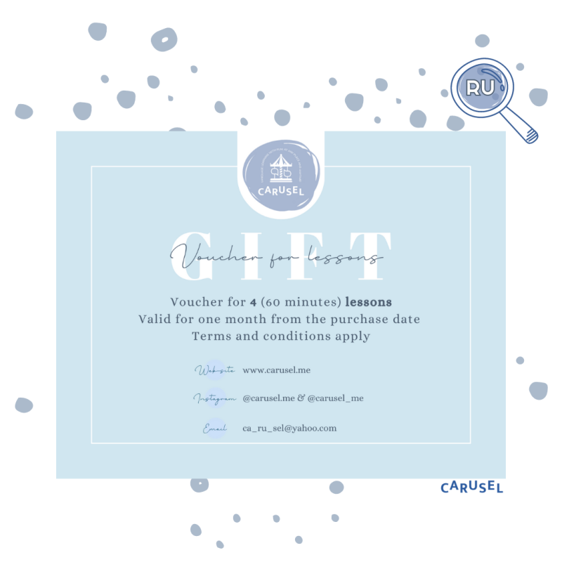 Voucher for 4 (60 minutes) Russian Lessons