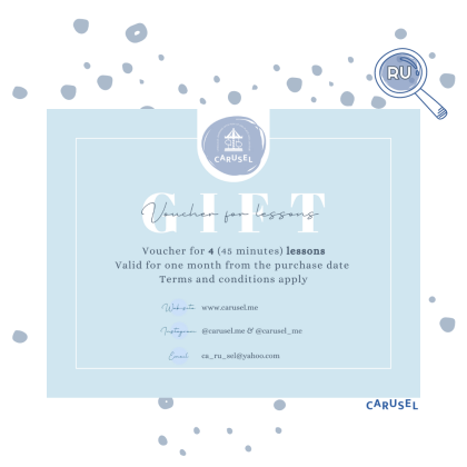 Voucher for 4 (45 minutes) Russian Lessons