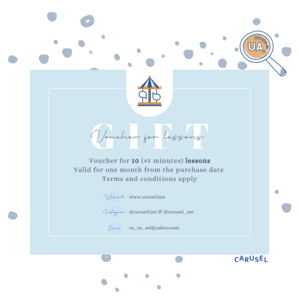 Voucher for 10 (45 minutes) Ukrainian Lessons